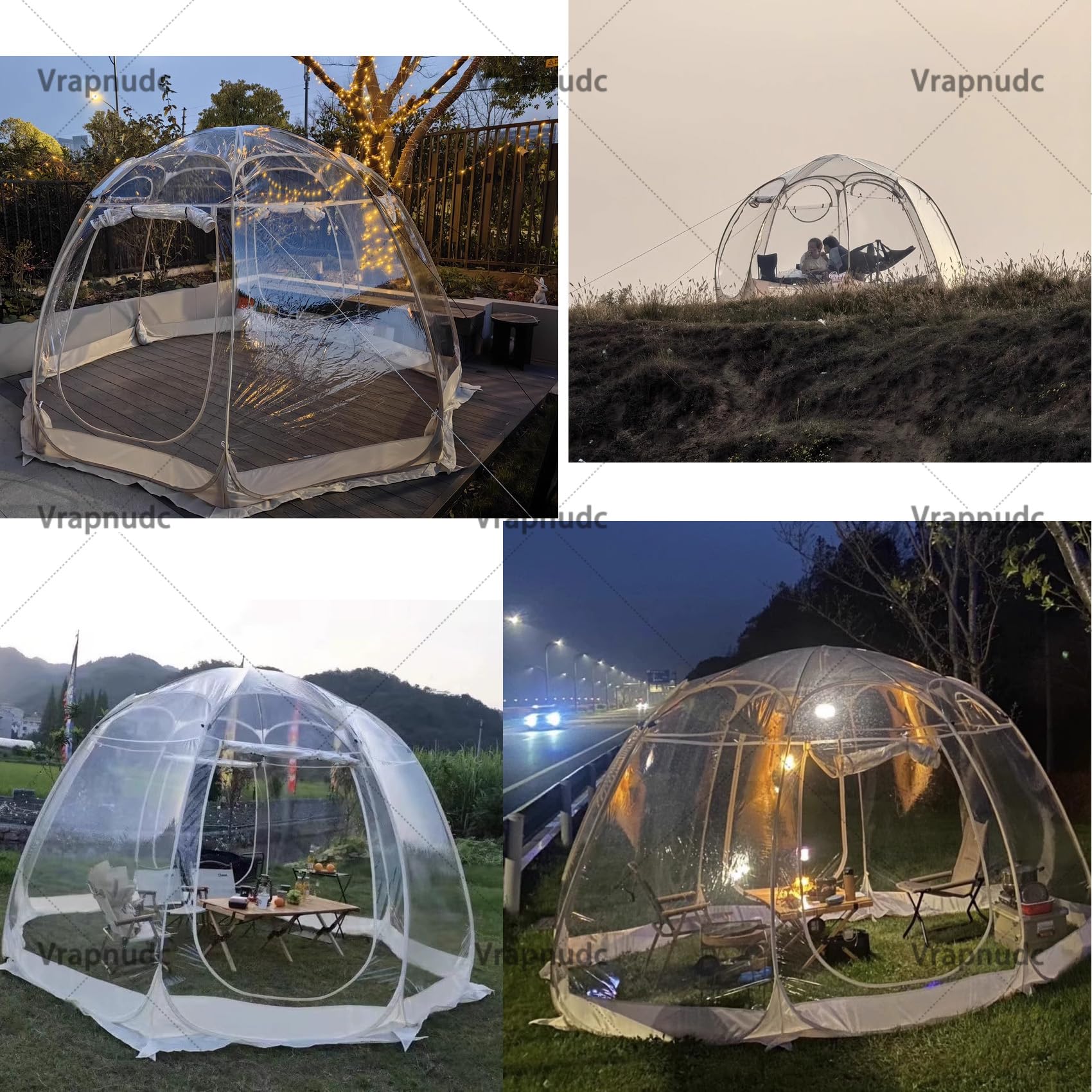Amazon.co.jp: Vrapnudc バブルテント ポップアップガゼボ 360