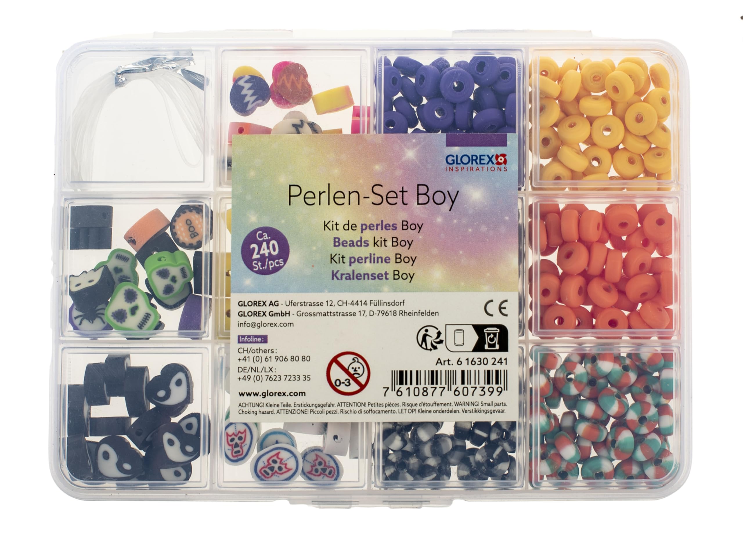 GLOREX Bead Kit, Multicolored, 120 x 20 mm