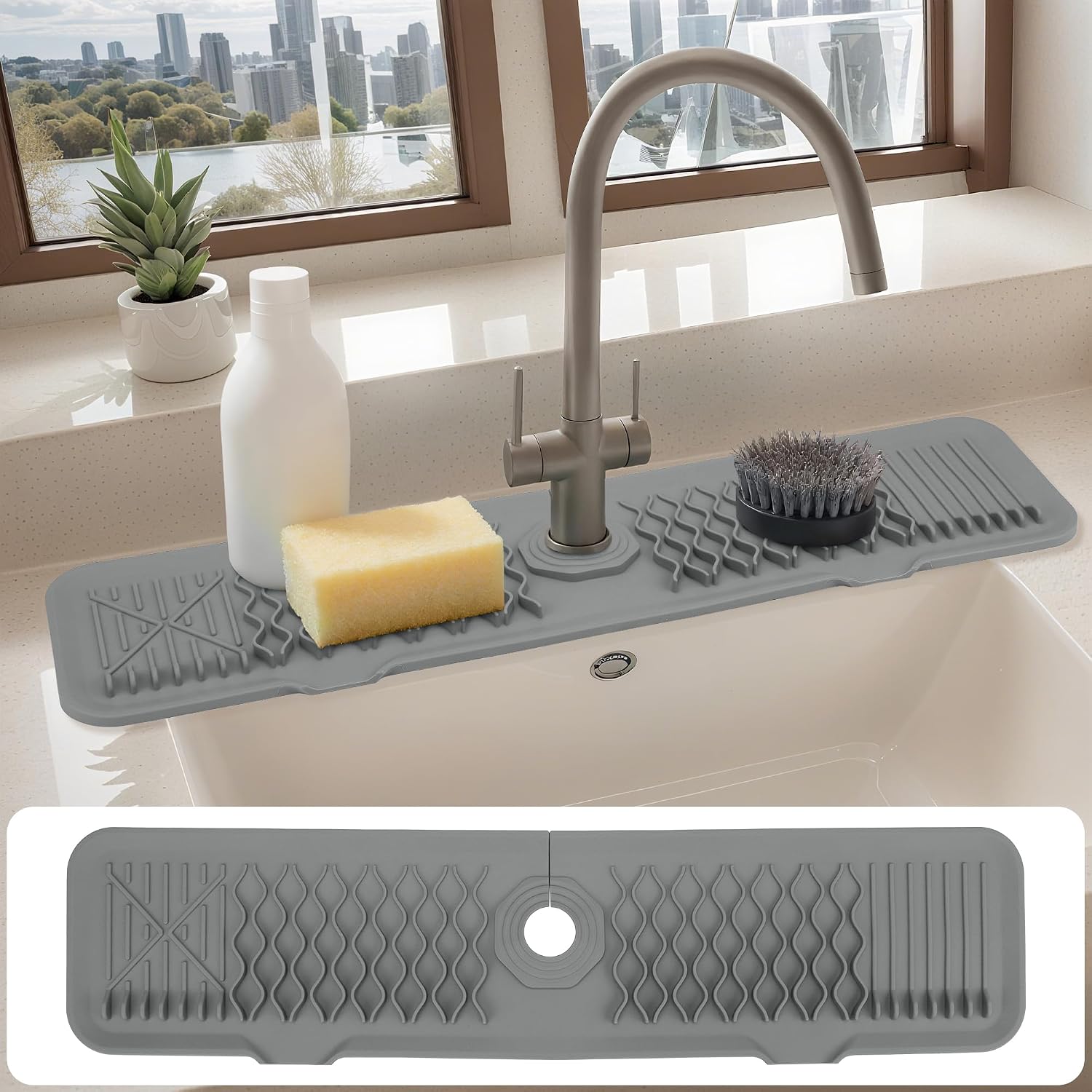 Longer Faucet Mat, Kitchen Sink Mat, Kitchen Mat