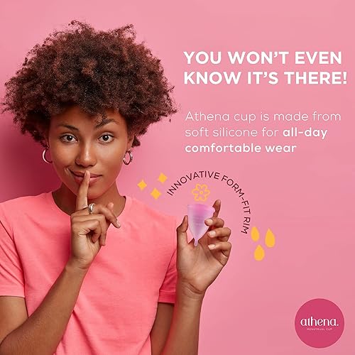 Miniatura 9 de Athena - Juego de 2 tazas menstruales  Juego grande y pequeño  Las tazas de período reutilizables originales más suaves para mujeres  para flujo