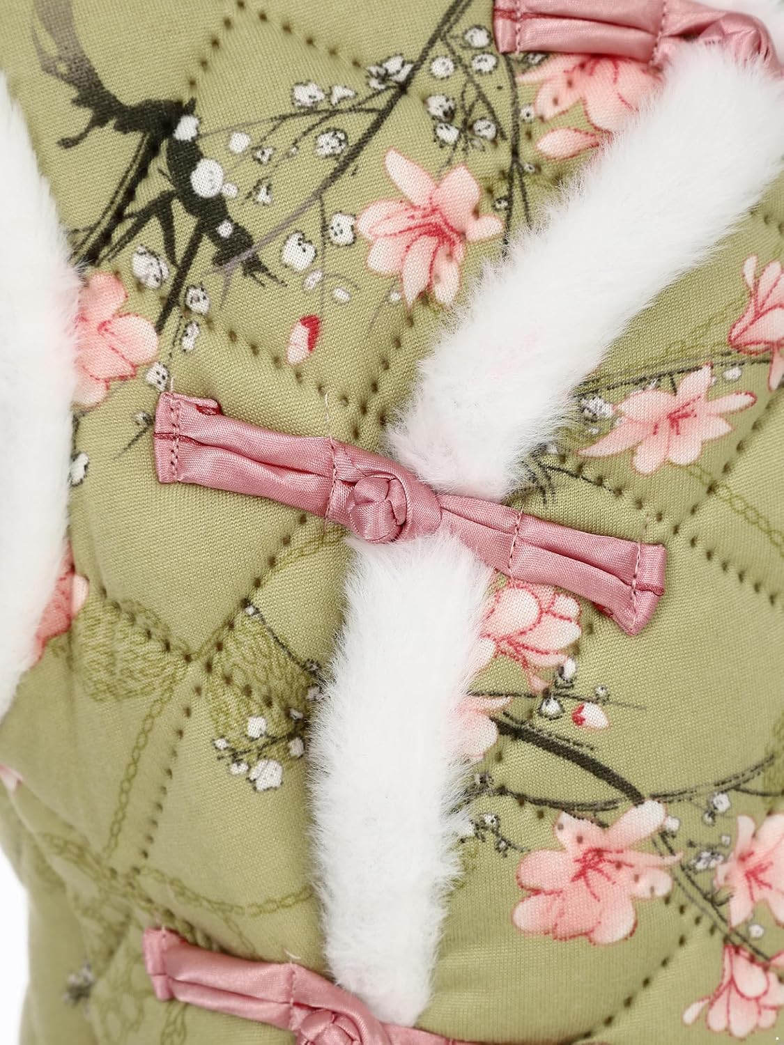 Kids Girls Chinese New Years Sleeveless Outerwear Tang Dynasty Jacket Vest Keep Warm Cotton Vest