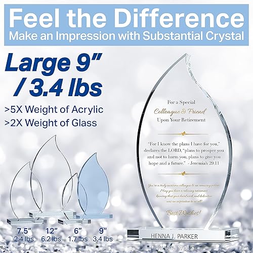 Miniatura 3 de Placa de regalo de jubilación de cristal personalizada para hombre religioso o mujer religiosa, personalizada con el nombre del jubilado, recuerdo