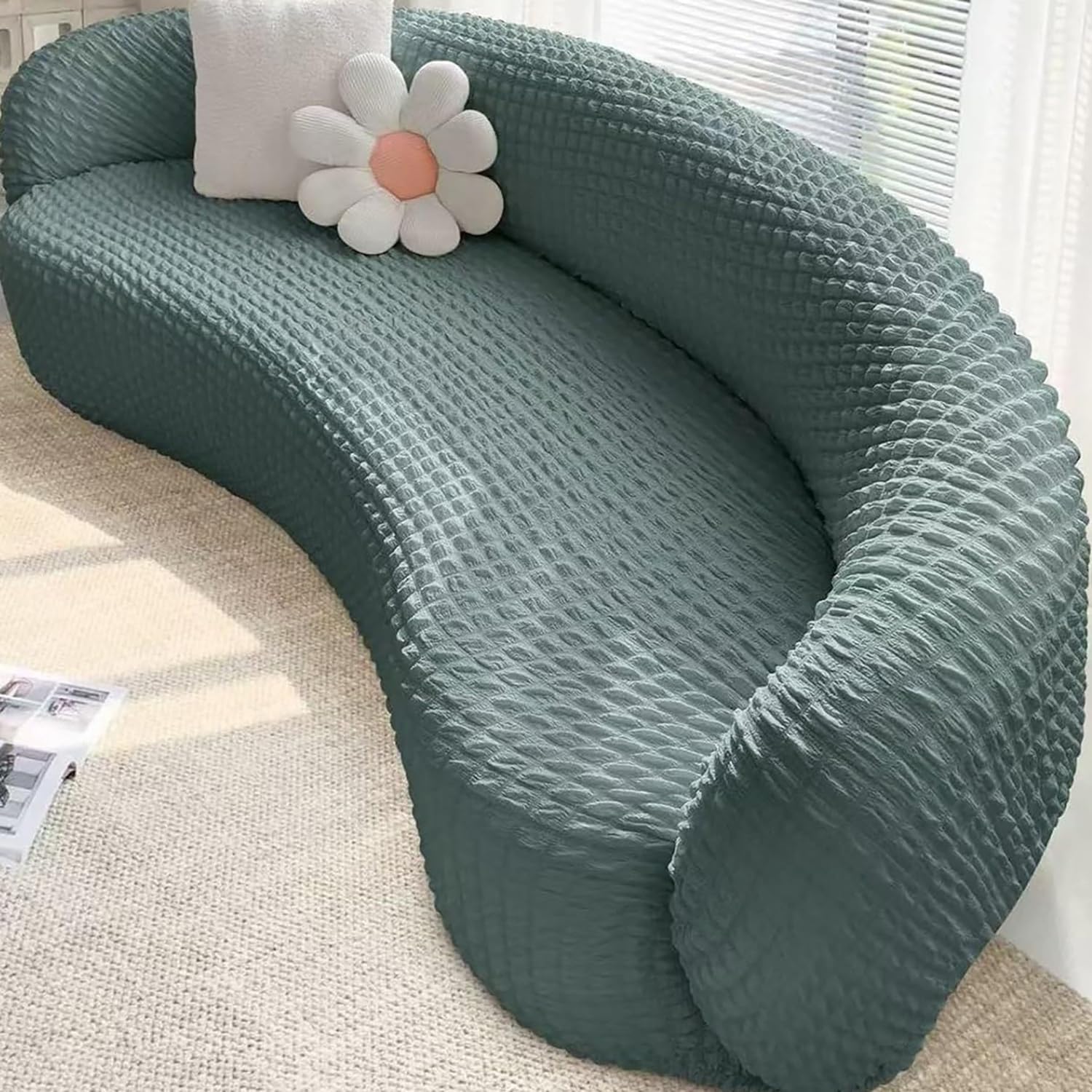 Housse de protection lavable pour canapé incurvé et modulaire