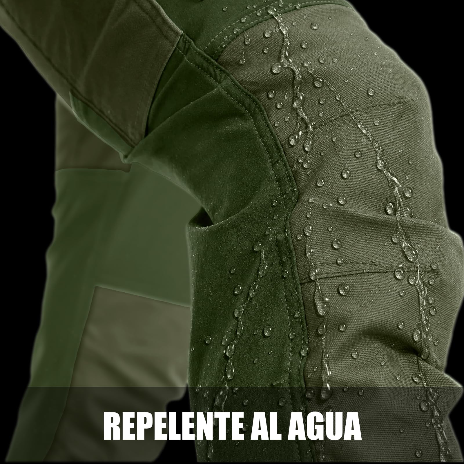 WORK IDEA Pantalón de Trekking para Hombre Cortaviento Antilodo Pantalón de Trabajo Elástico y Resistente para Senderismo Outdoor Cargo Obra