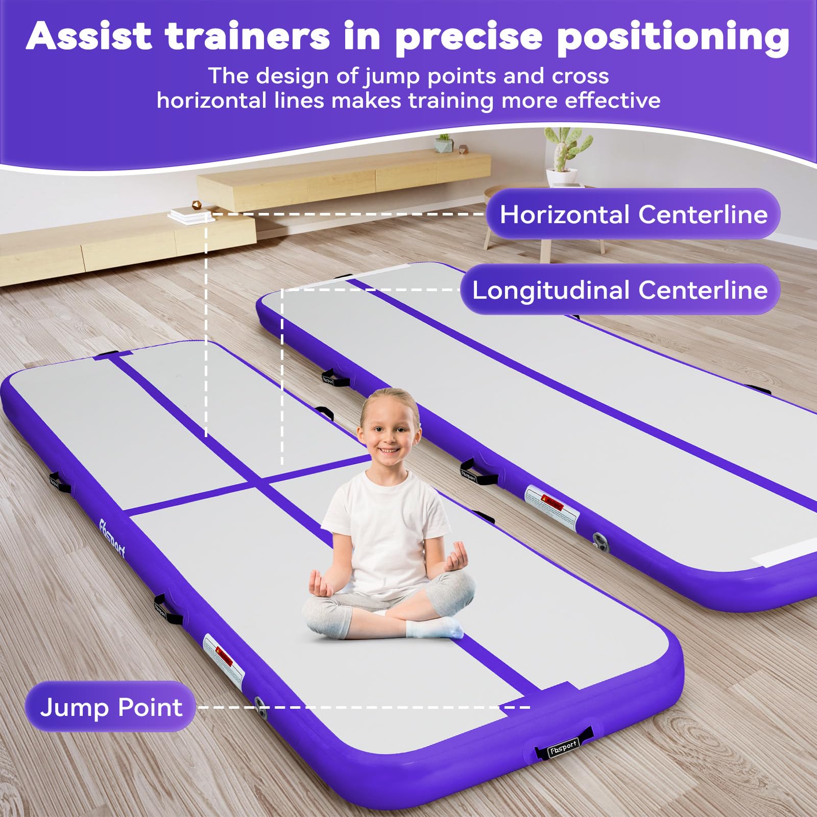 Tapis De Gymnastique Gonflable 10/20cm Air Track 60cm - Avec Pompe - FBSPORT