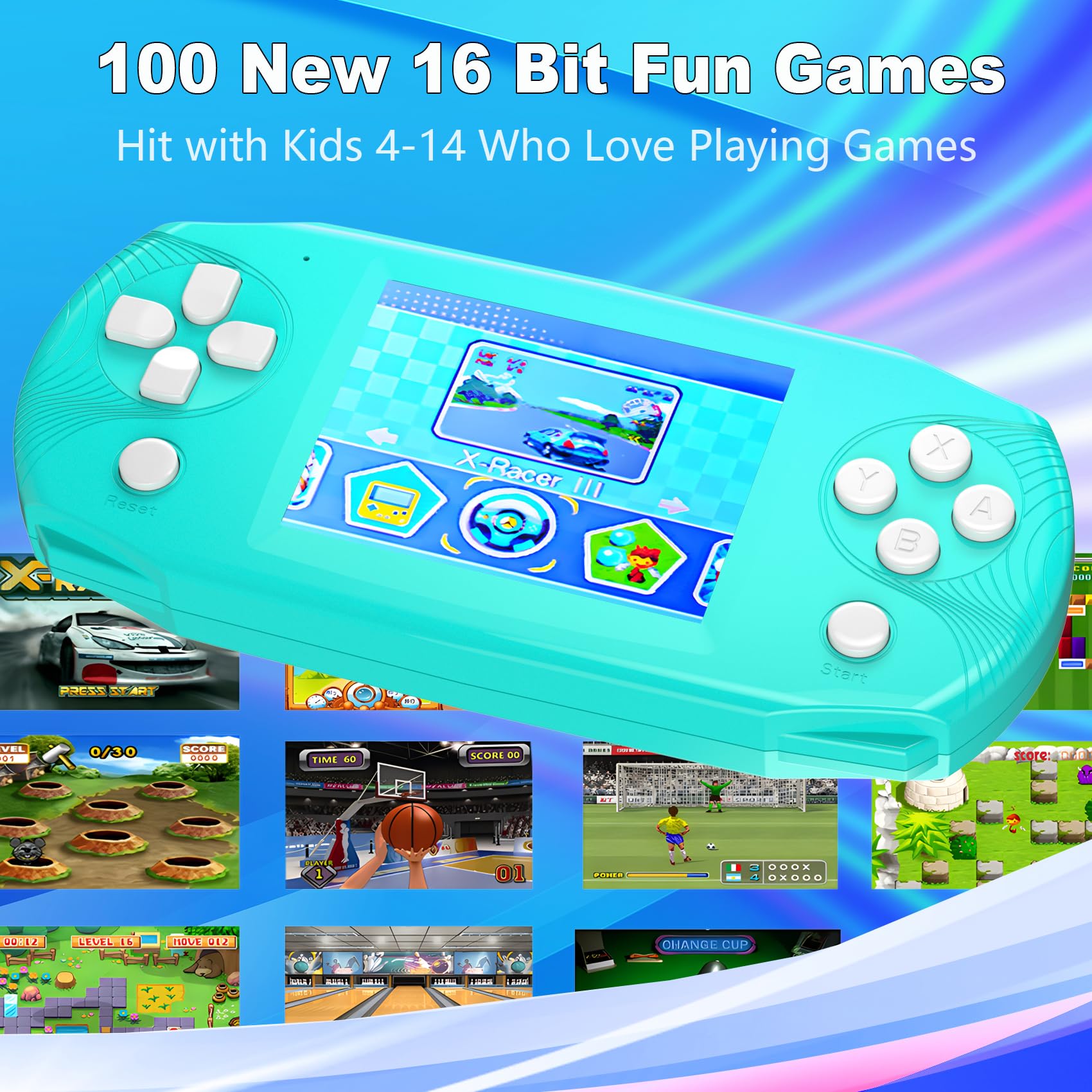 Amazon.com: Great Boy 16 Bit Handheld Game for Kids, 3.2'' IPS