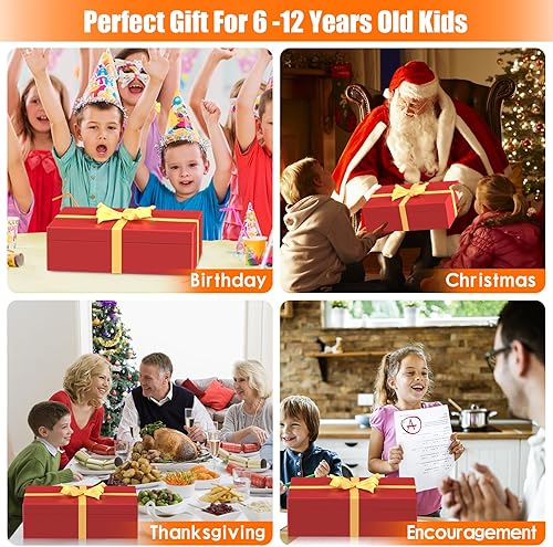 Miniatura 6 de DRAMATION Paquete de 2 juegos de arco y flecha para niños, 55 kits de tiro con flechas con luz LED, 2 arcos, 2 carcajes, 20 ventosas, 6 objetivos de