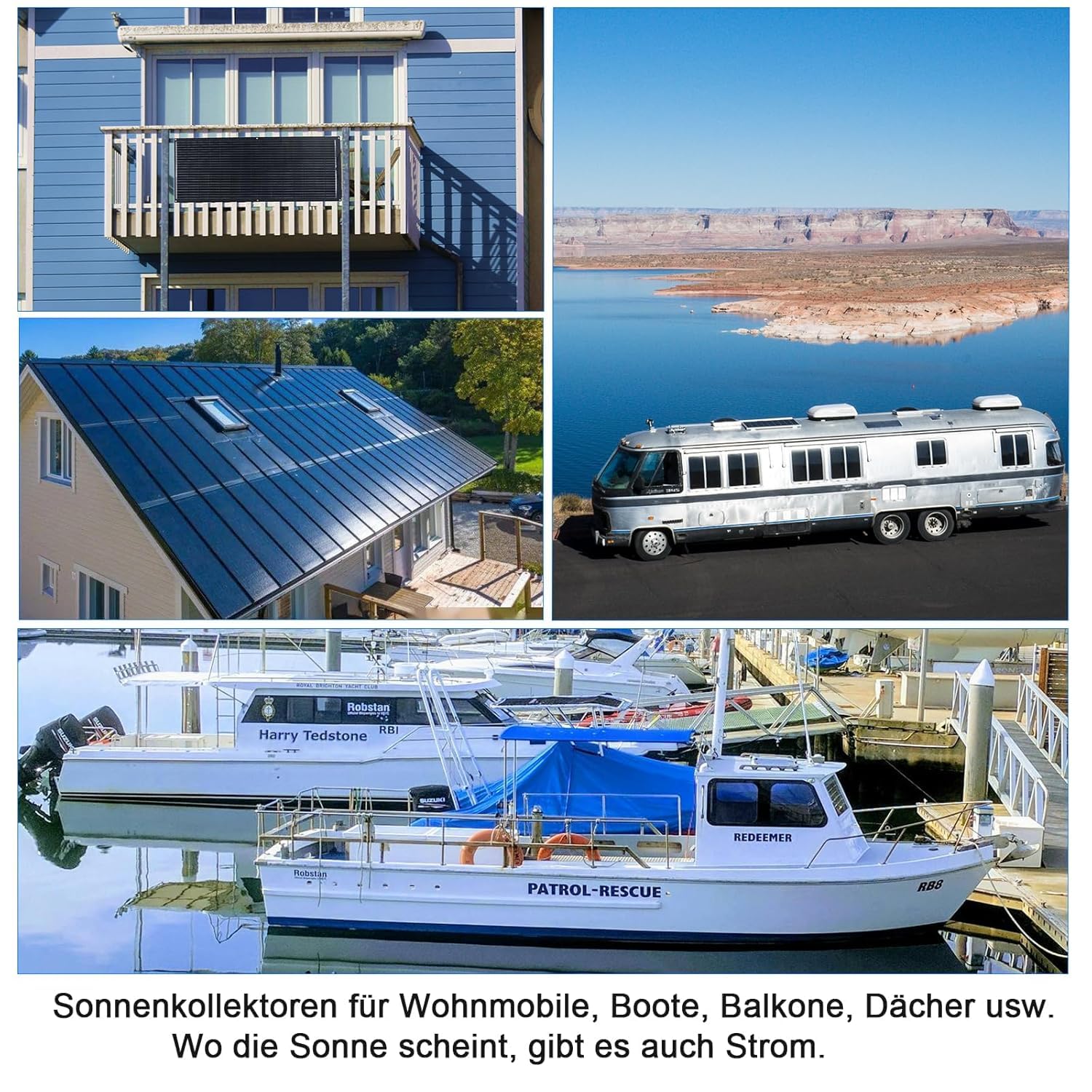 Solarpanel Flexibel 300W 12V, Flexibles Solarpanel Schmal Lang Schwarz, Solarmodul Flexibel Wohnmobil für 12V Batterien Balkon, Solaranlage für Wohnwagen Boot Pv Module