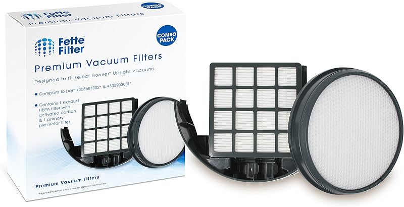 Fette Filter - Upright Vacuum Filter Kit Compatible with Hoover WindTunnel 3 Pro Pet. Compare to Part # 303903001 & 305687002. Combo Pack