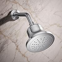 Vista 2 de KOHLER 33631-G-CP Cinq Round Single-Function Filtered Showerhead, Five-Layer Filtration, 1.75 GPM, Full Coverage Spray, Premium Durable