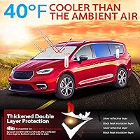 Vista 91 de KAYZT Parasol para parabrisas para Toyota Tacoma 2016-2025, plegable, accesorios de ajuste personalizado para ventana delantera