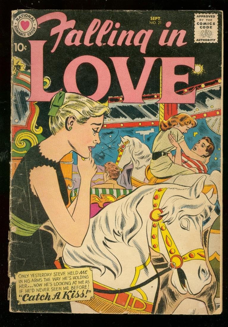 FALLING IN LOVE #21 1958-DC ROMANCE MERRY-GO-ROUND CVR G