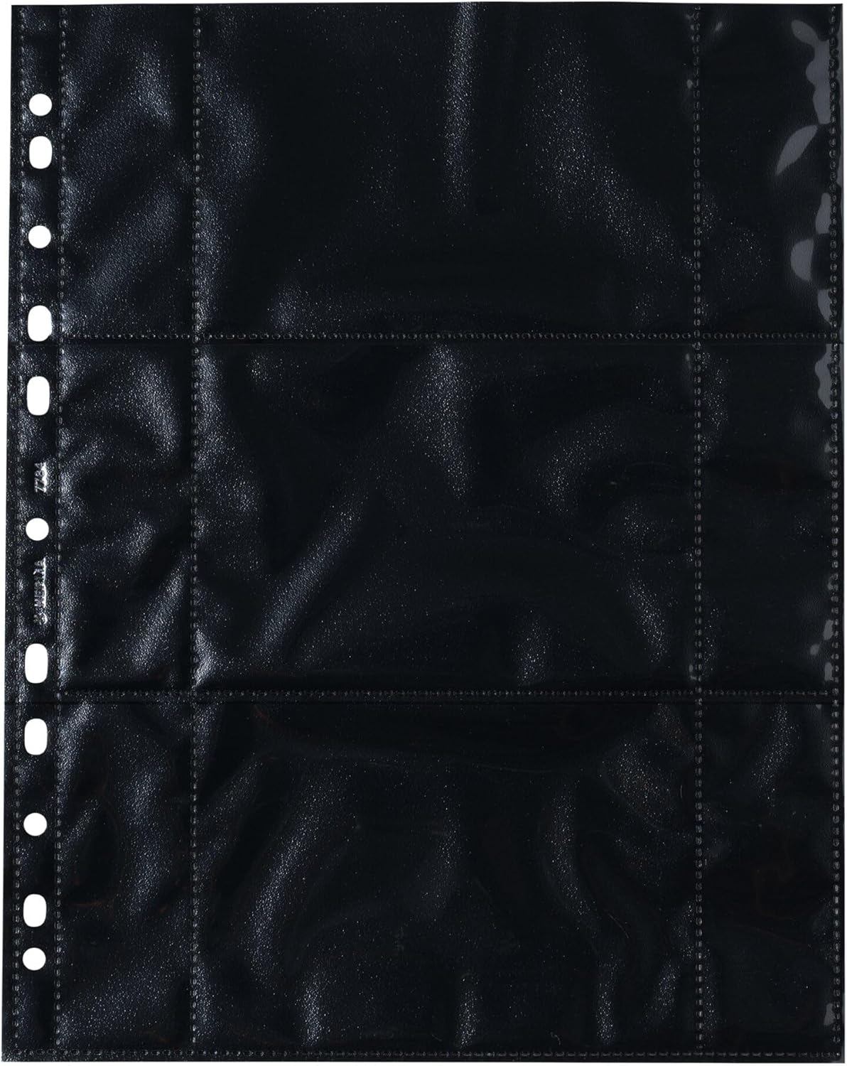 HERMA Photo Pockets for Ring Binder Albums, Acid Free, 13 x 9 cm Landscape Format, 60 Pockets, Black