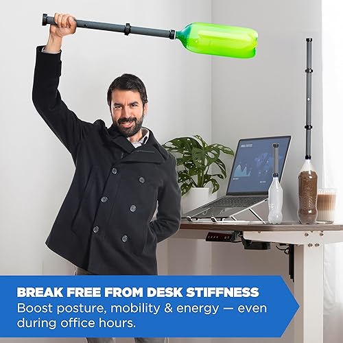 Miniatura 3 de El equipo modular de fitness funciona como juego de mancuernas, rodillo de antebrazo, barra, campana, cuerda de saltar, maza  Dumbbars - Conjunto de