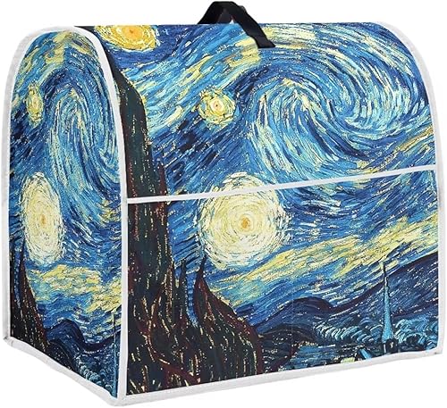 Cubierta antipolvo para electrodomésticos con batidora de soporte de cocina Starry Sky, a prueba de polvo, con bolsillo lateral y asa superior,