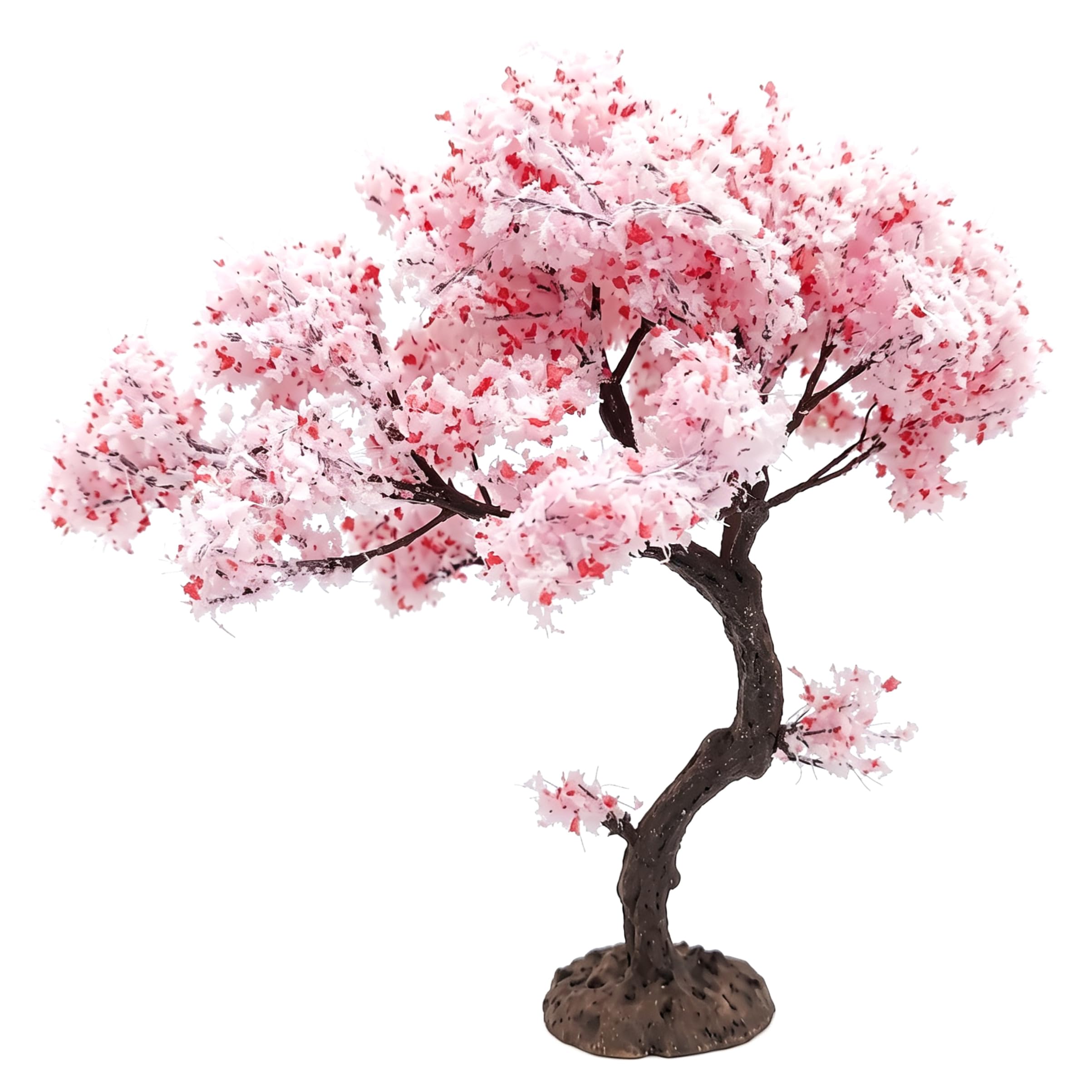 Sjfbebsy Artificial Cherry Blossom Tree, Vintage Japanese Style Faux Cherry Blossom Tree for DIY Landscape Miniature Scene Dollhouse Decor, 8in - Miniature Flowers