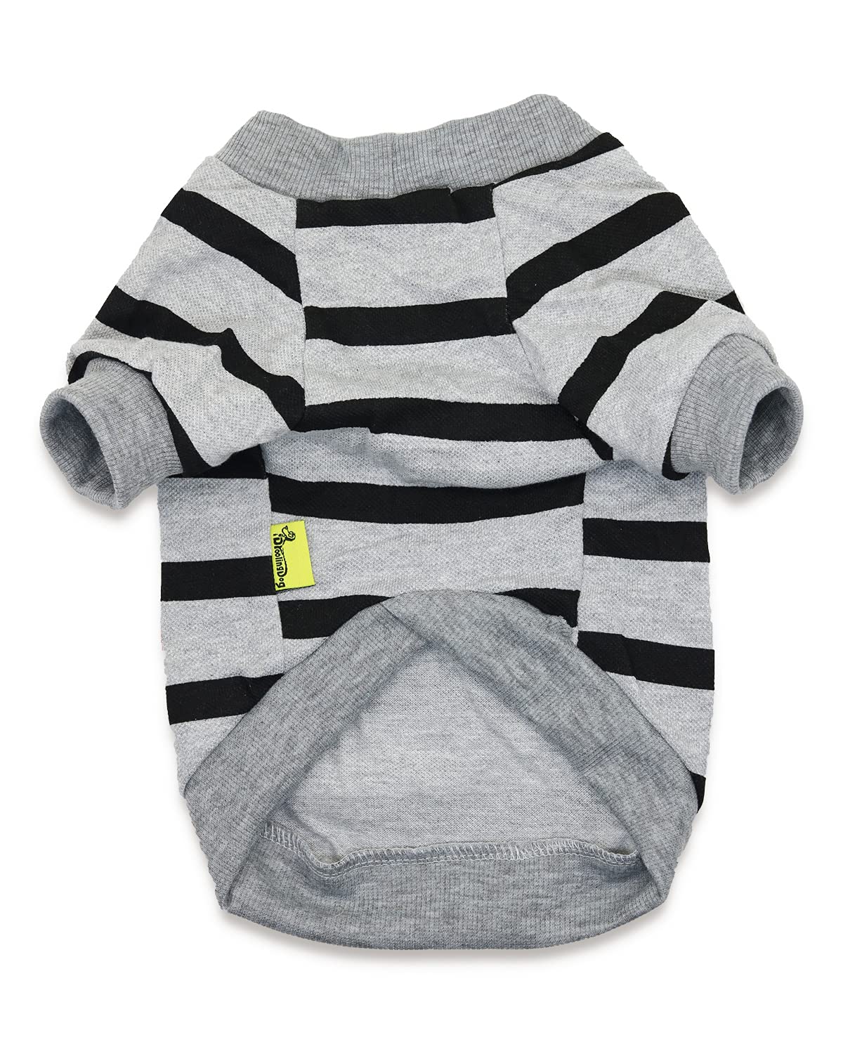 Pull rayé pour chien - Vêtement pour petit chien - Taille M - Gris