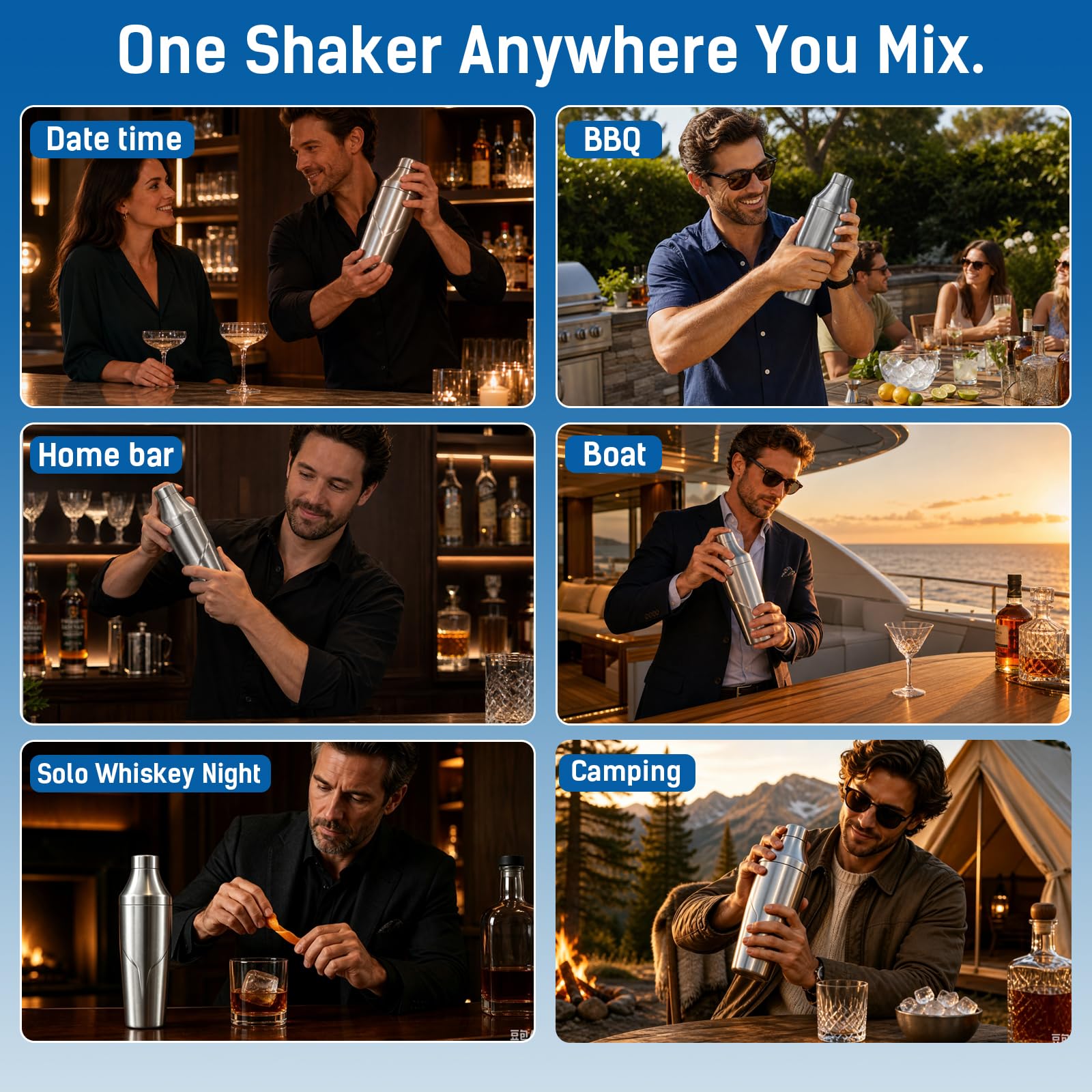 Personalized Cocktail Shaker - Engraved B -7