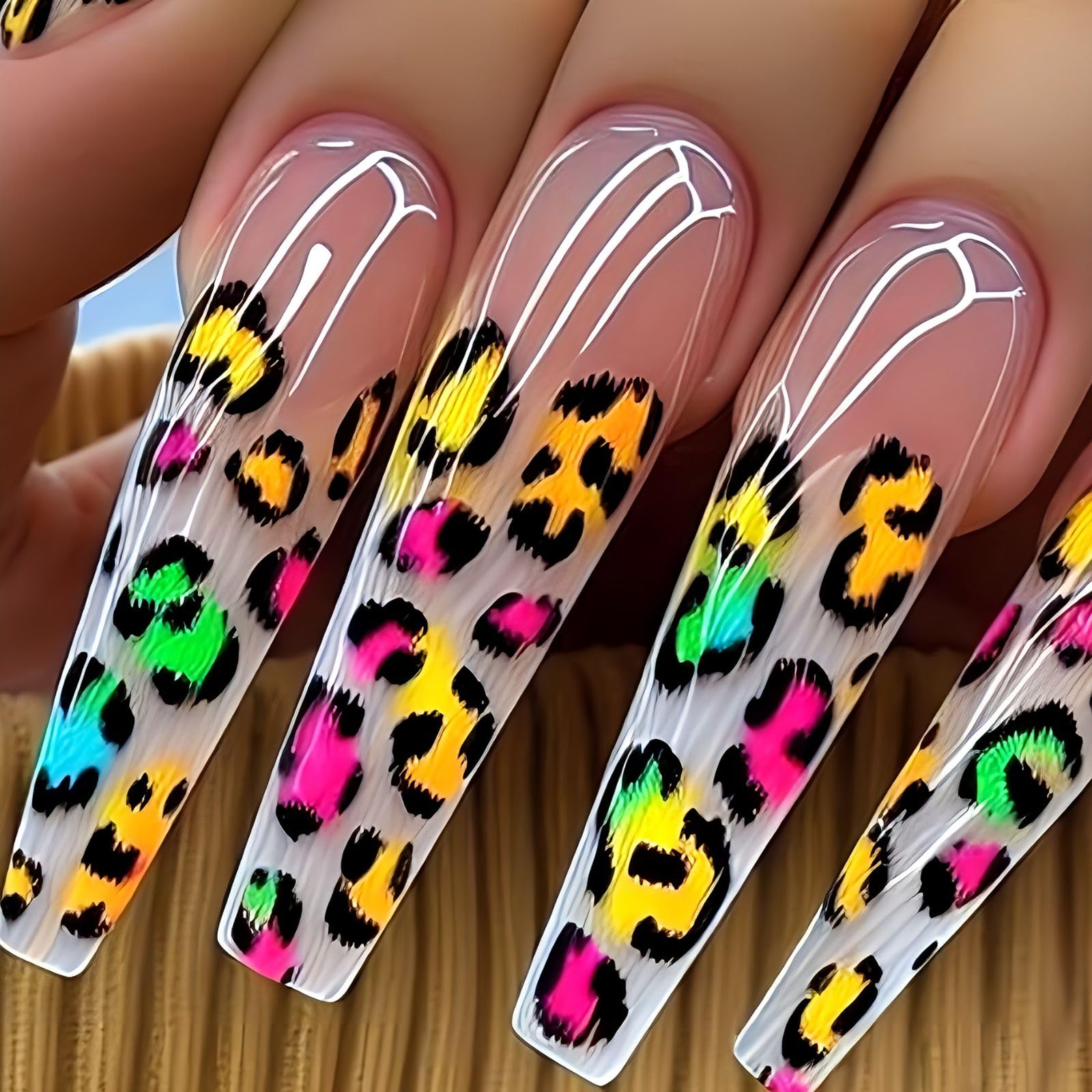 Amazon.co.jp: Liberte555 ネイルチップ ギャル 子供 ロング 付け爪