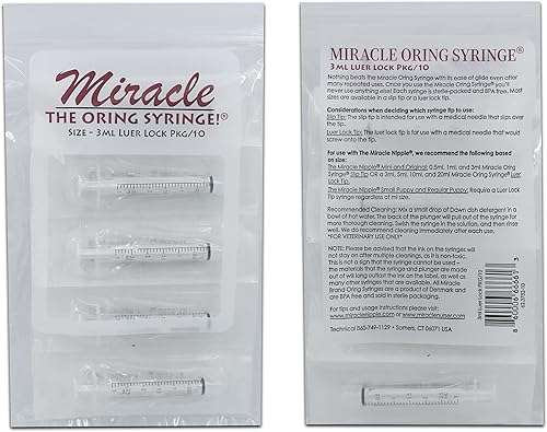 Miniatura 3 de Jeringa Luer Lock de 0.1 fl oz - El paquete contiene 10 jeringas estériles envueltas individualmente para alimentar a los animales, administrar