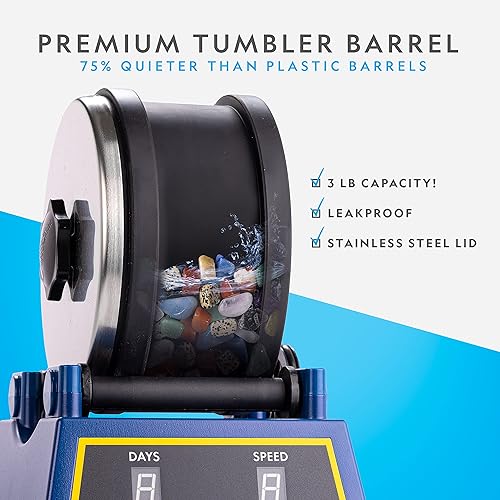 Miniatura 5 de National Geographic - Kit de vaso de roca de 3 libras, barril de capacidad extra grande con motor de 3 velocidades y temporizador de 9 días, el kit