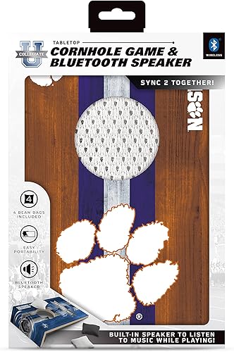 Vista 180 de SOAR Juego de Cornhole de mesa NCAA y altavoz Bluetooth