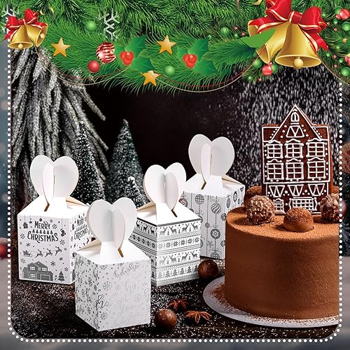 Miniatura 5 de Paquete de 24 cajas de regalo de Navidad, cajas de regalo de Navidad 3D, cajas de cartón para galletas, cajas de embalaje de Nochebuena, cajas de