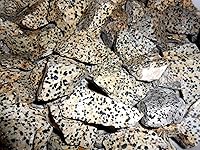 Vista 2 de Rockhound's 1st Choice Kit de recambio de gemas de vaso de roca - Jaspe dálmata mexicano áspero - 8 onzas