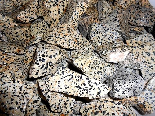 Miniatura 2 de Rockhound's 1st Choice Kit de recambio de gemas de vaso de roca - Jaspe dálmata mexicano áspero - 8 onzas