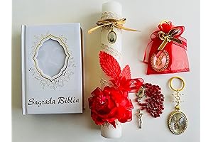 Set de Confirmación Rojo y Dorado: Accesorios Esenciales para un Día Especial