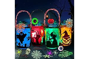 Ultimate 4 Pack Halloween Crafter's DIY Lantern Jar Craft Kit - Perfect...