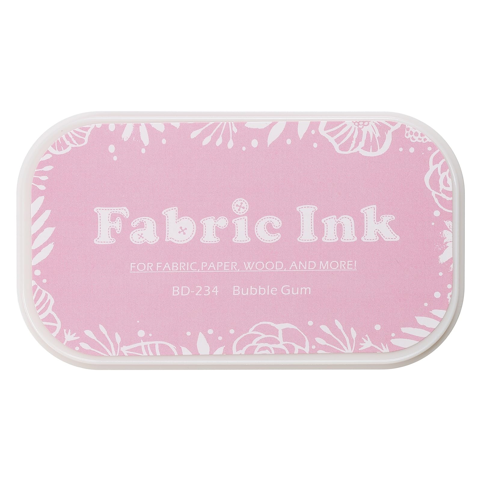 sourcing map Ink Pads for Stamps, 3.7x2.2 Inch Fabric Ink Pad for Cloth, Wood, Paper, Fingerprint, DIY Card Making, Light Pink