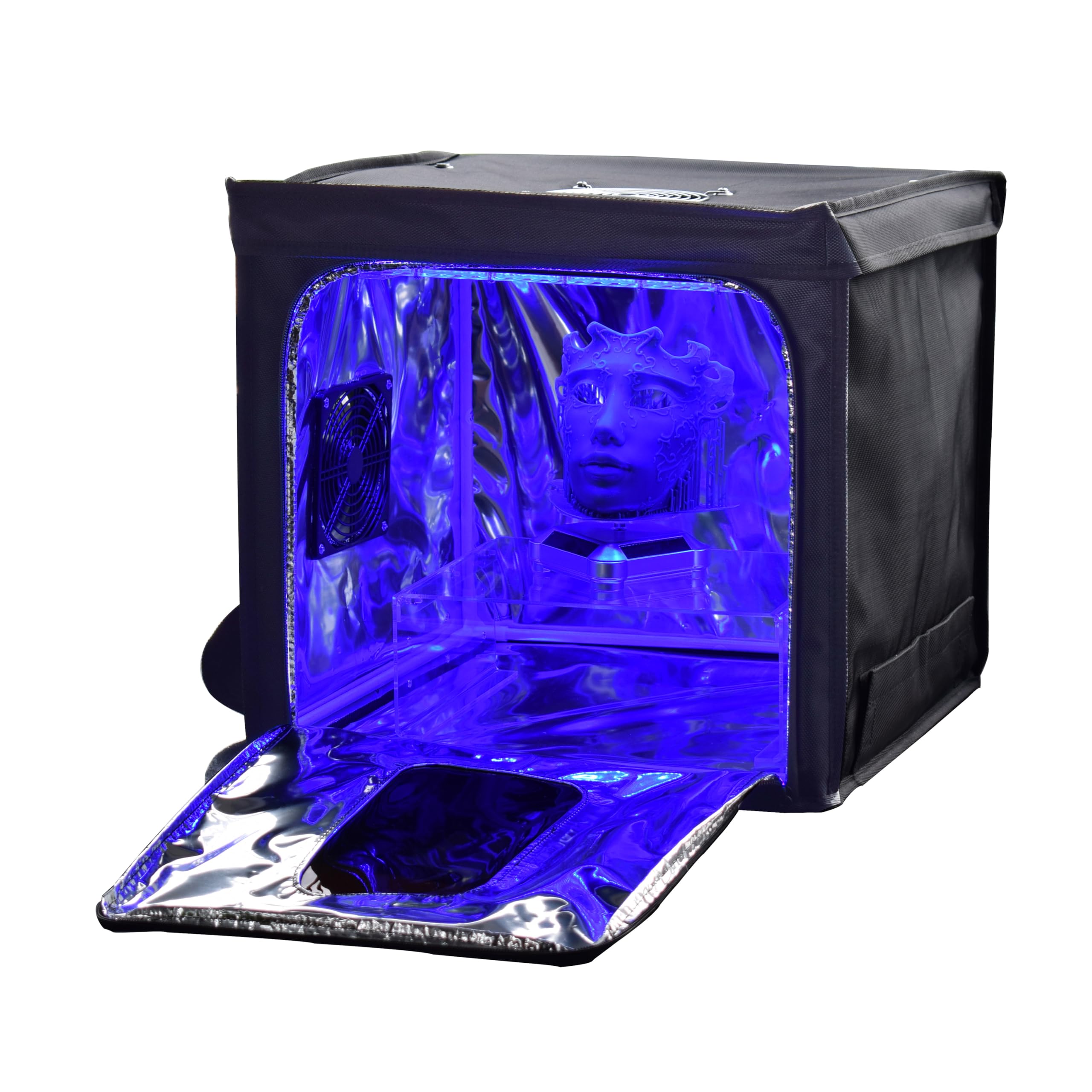 FUNGDO UV Light Curing Box Curing Enclosure 400(L)380(W)*400(H) mm Large Curing Cabinet 365-460nm UV Light for Curing LCD SLA DLP 3D Resin Print Model or Making Soles White