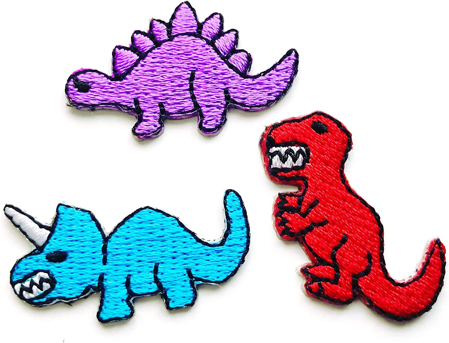 The Triceratops Dinosaur Iron on Patch for Clothing Iron