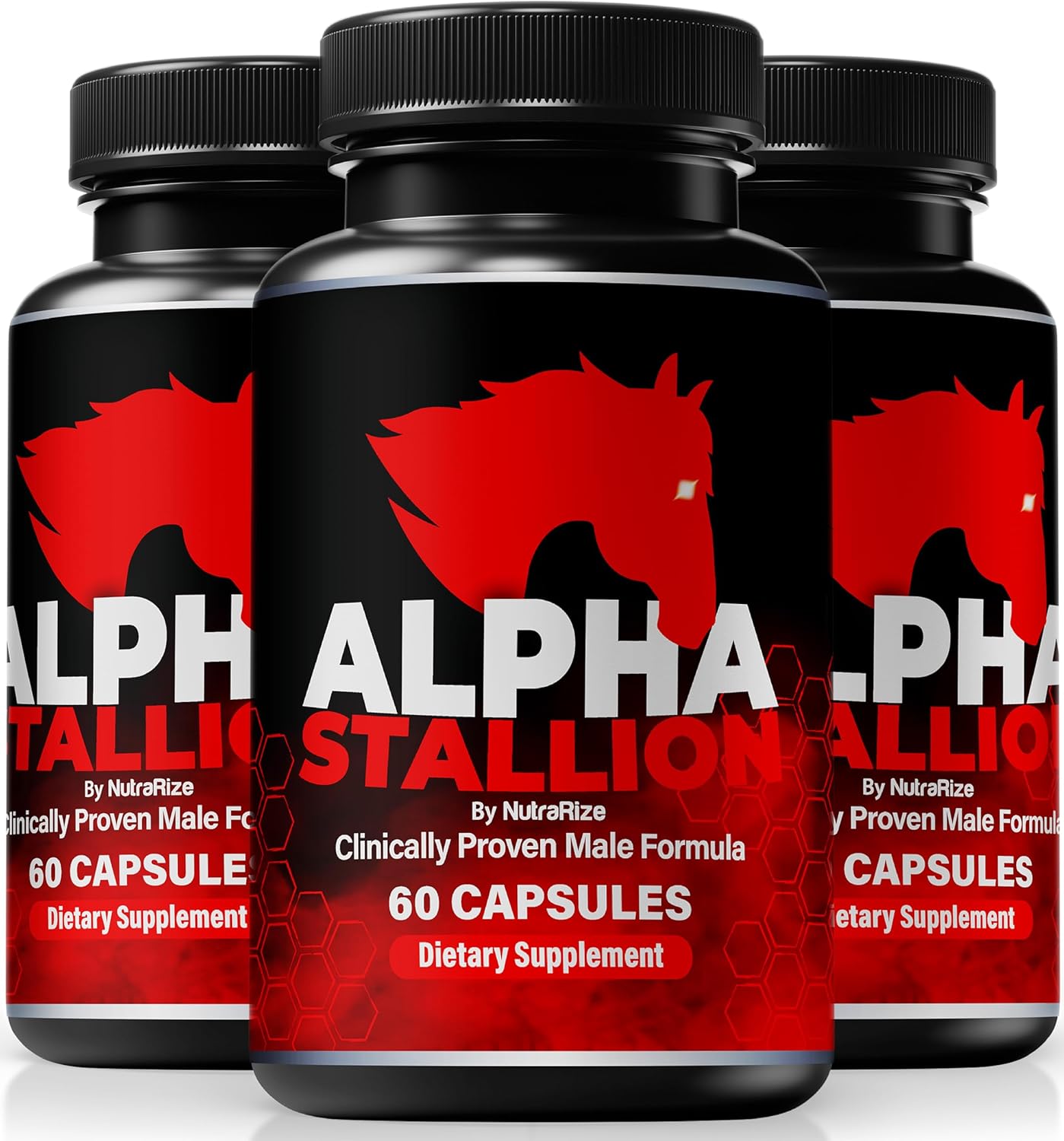 (3 Pack) Alpha Stallion Pills For Men, Daily Nutrition Formula for Male Performance and Confidence, All Natural Alpha Stallion Capsules to Support Overall Health, Official AlphaStallion (180 Capsules)