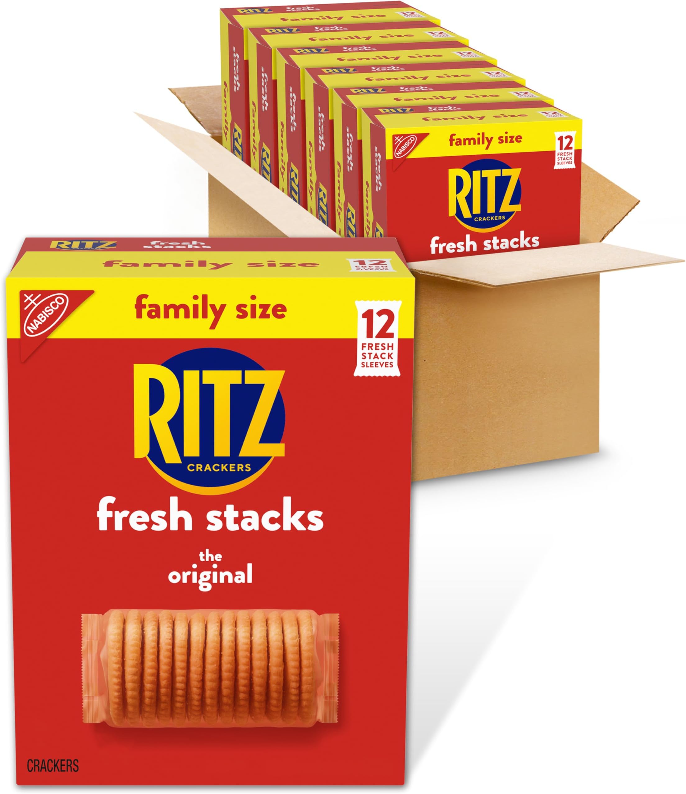 Fresh Stacks Original Crackers, Family Size, 6-17.8 oz Boxes