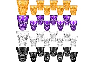 Honeydak: Unbreakable Halloween Skull Party Favor Shot Glasses