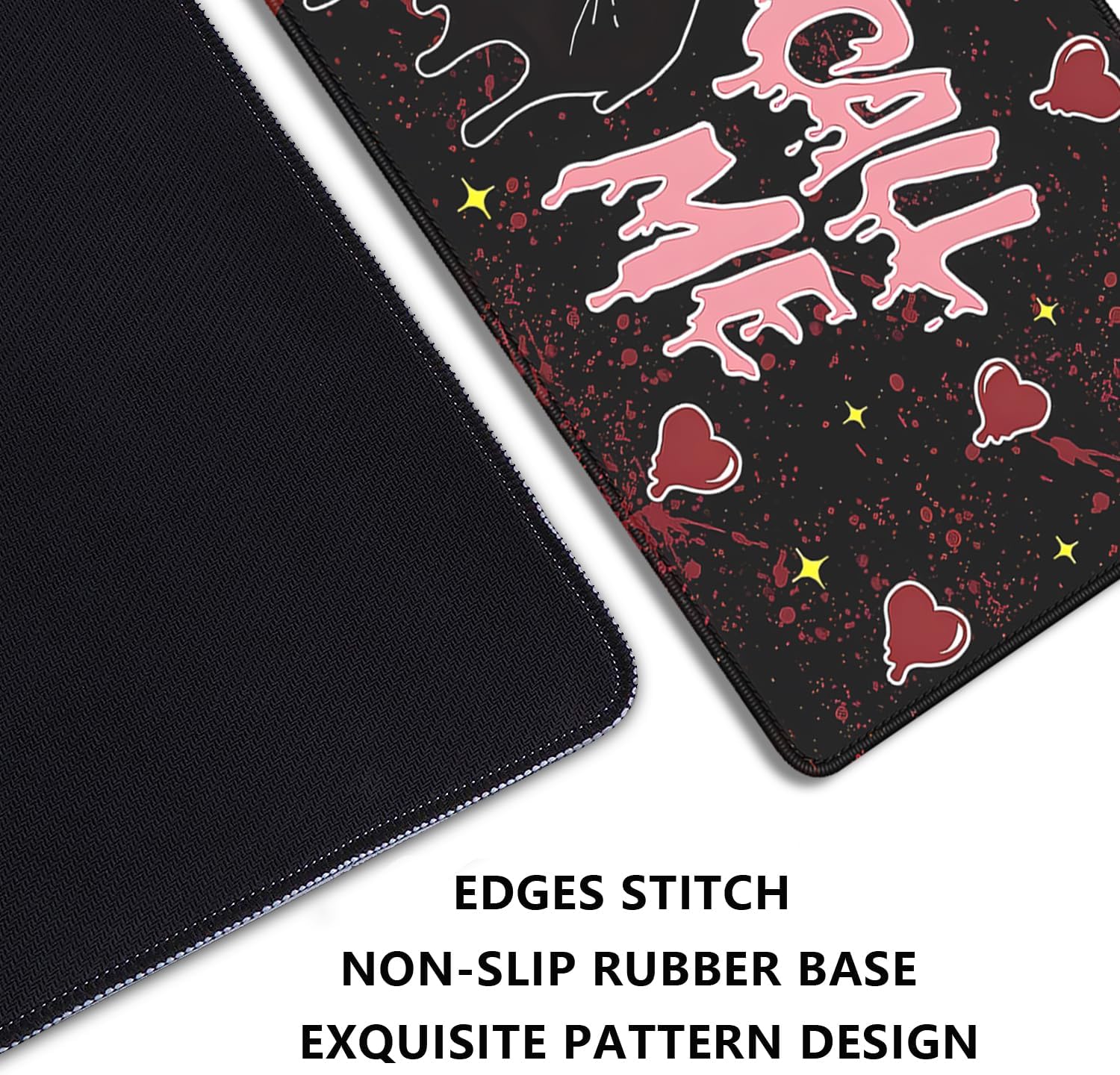 Call Me Mouse Pad Ghostface Desk Pat,Mouse Mat Large Desk Mat for Desktop,Stitched Edges Non-Slip Waterproof Rubber Base Mous Mat for Office Computer Keyboard Laptop and Home(27.5X11.8 in)