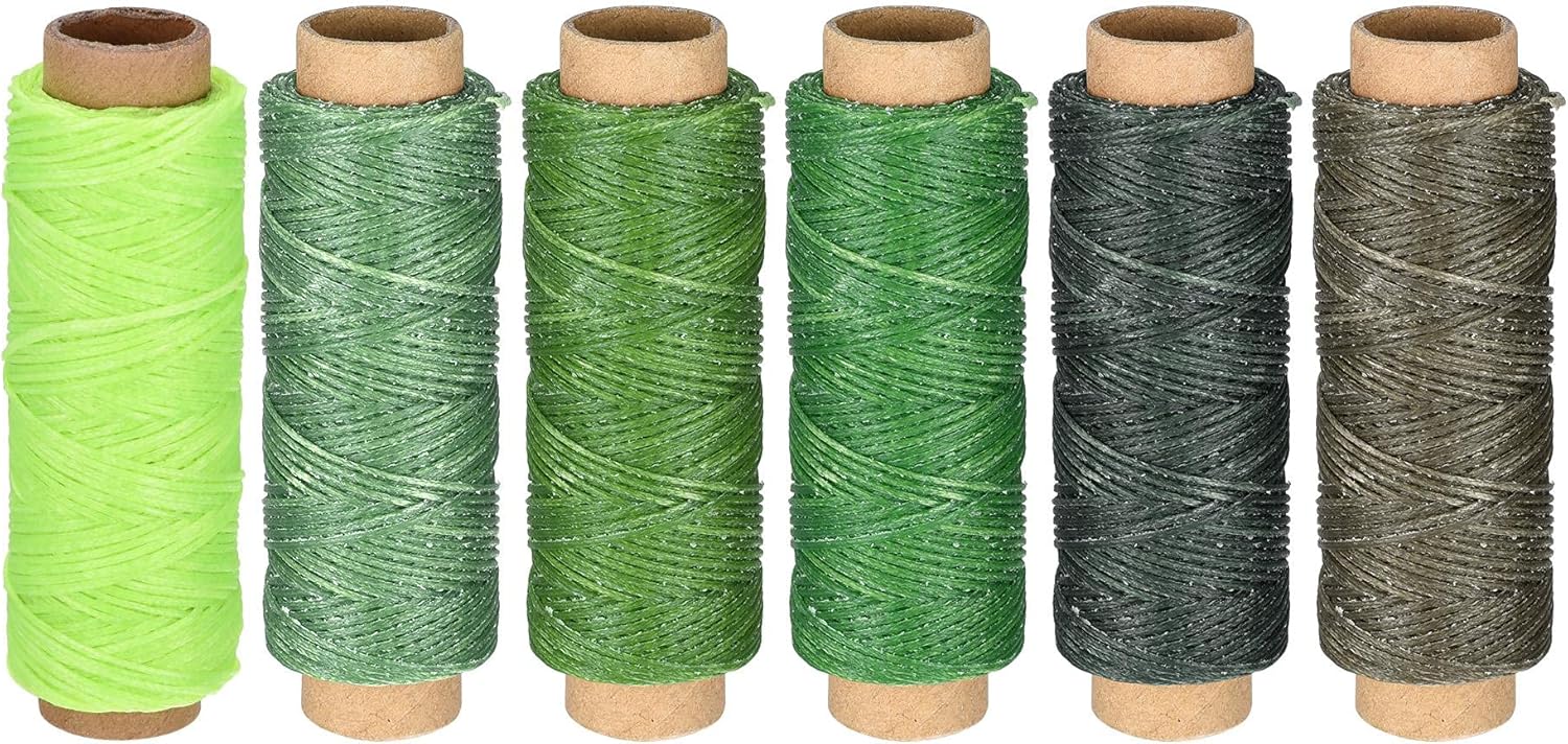 uxcell Leather Sewing Thread Set 55 Yards 150D/1mm
