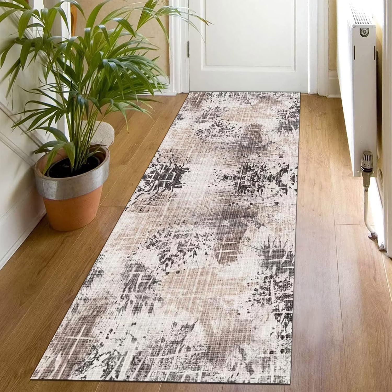 Abstrakcyjny antypoślizgowy bieżnik, 70 x 450 cm, nadaje się do prania, długi dywan do przedpokoju, do kuchni, salonu i pokoju dziecięcego, na metry, 70 x 450 cm