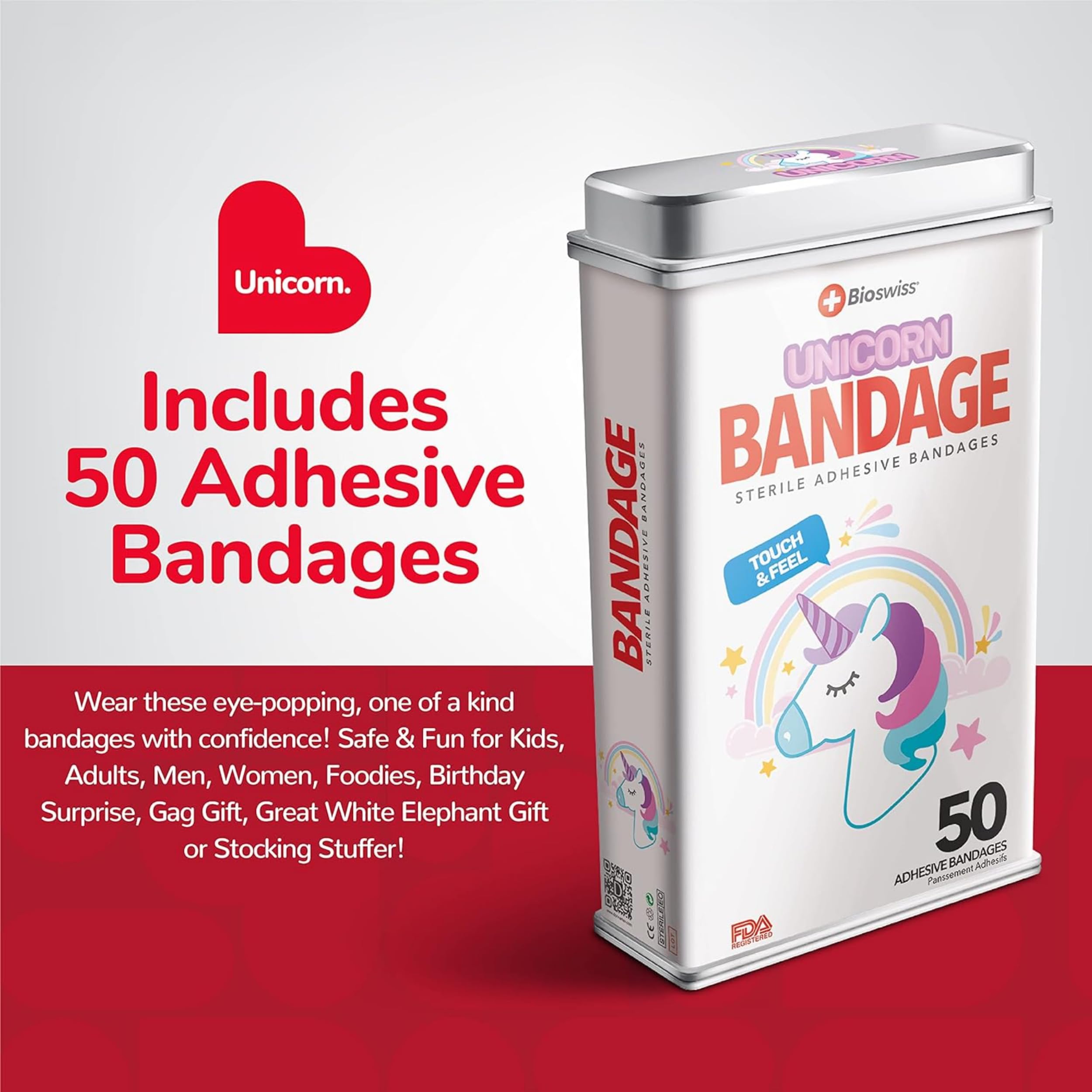 Amazon.com: BioSwiss Bandages, Unicorn Shaped Self Adhesive