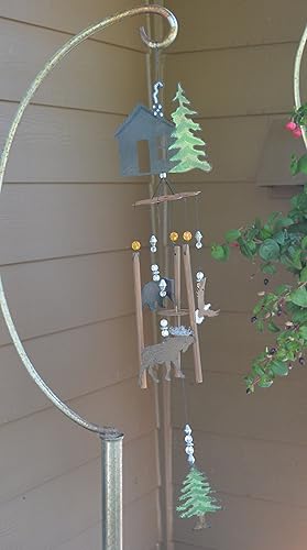 Miniatura 7 de Sunset Vista Designs Wilderness Wonders - Campana de viento de alce, 28 pulgadas de largo