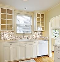Vista 2 de KASARO Azulejos de Concha Despegar y Pegar para Salpicadero, Azulejos de Mosaico de Nácar Autoadhesivos para Decoración de Pared de Cocina Baño