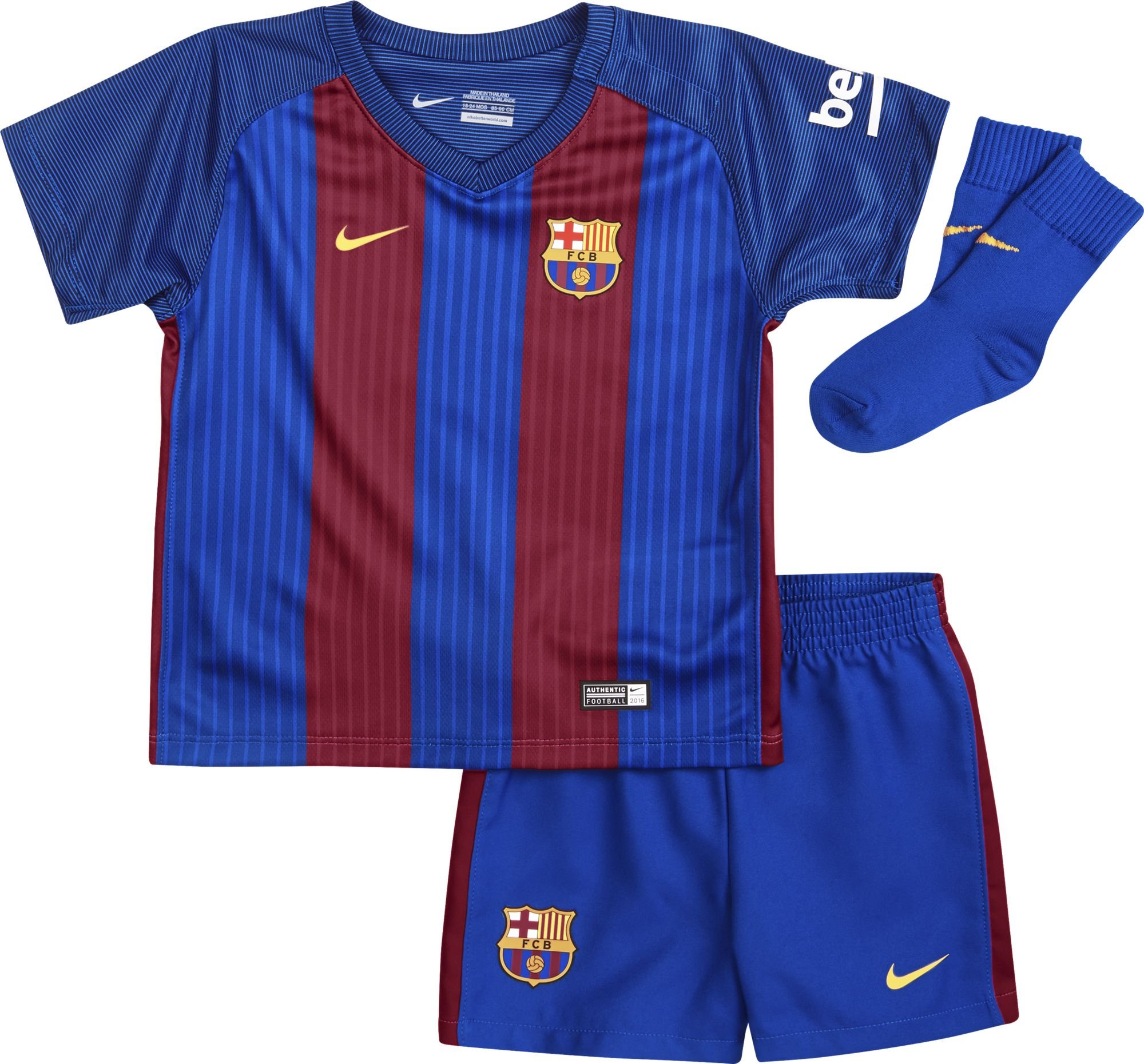 Nike Dziecięcy zestaw dla dzieci stadion 2016/2017 Fc Barcelona, niebieski, 74 (6-9 miesięcy)