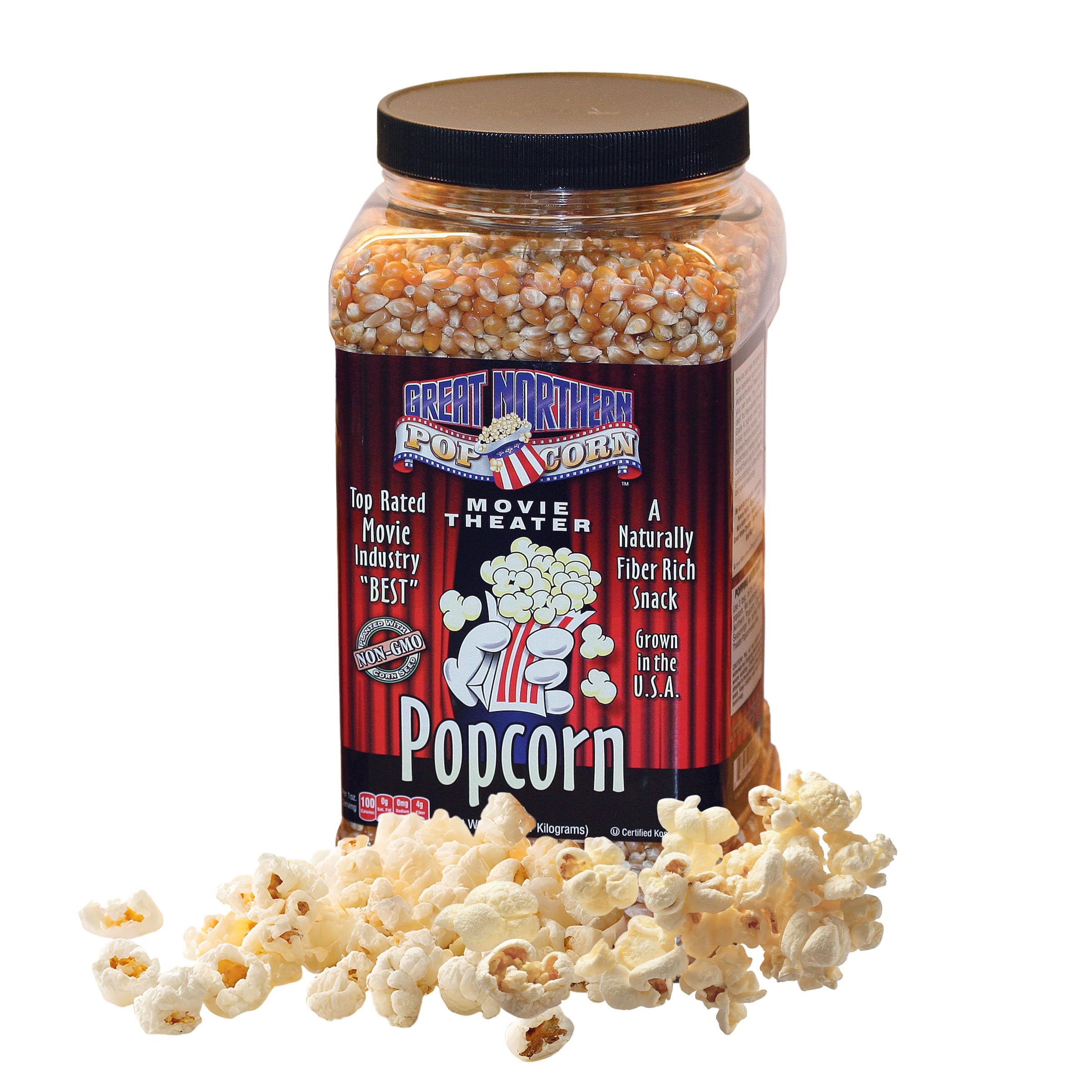 Yellow Popcorn Kernels Bulk Resealable 7lb Jug - Non-GMO Premium Gourmet Popcorn Kernels for Popping in Microwave, Stovetop, or Machine by Great Northern Popcorn