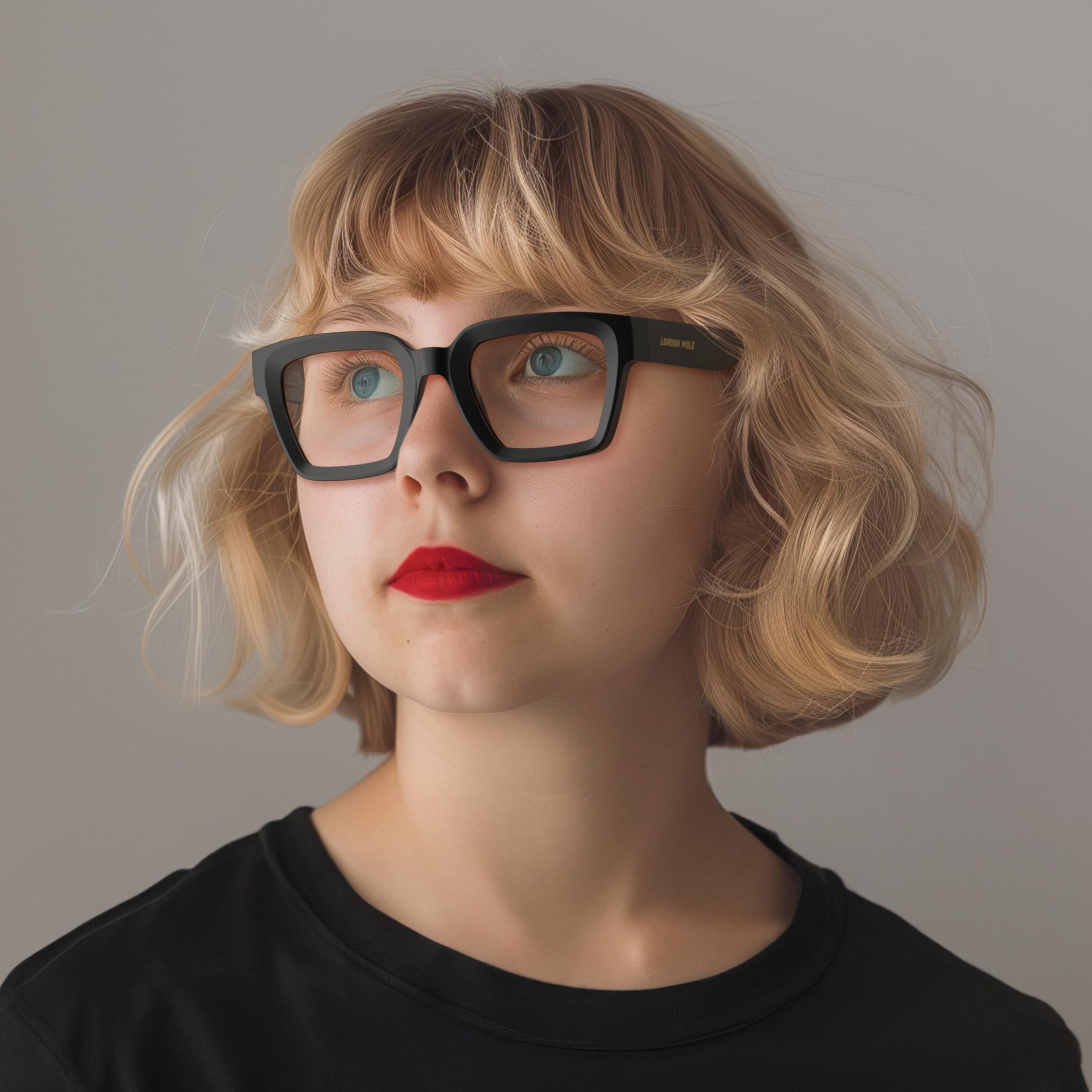 LONDON MOLE® Phoenix large oversized reading glasses, Rubberised Black - Image 2