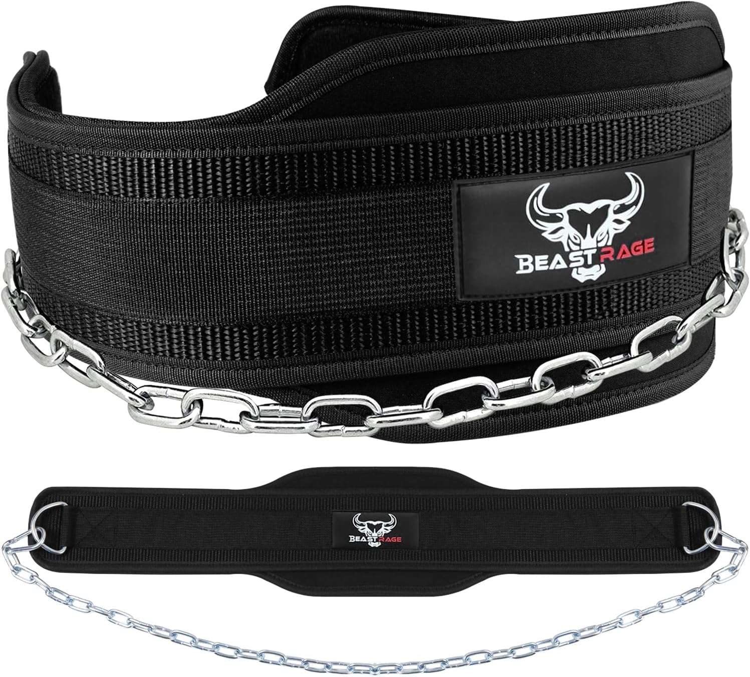 Dip Belt Weight lifting belt with Heavy Duty 36 Inch Adjustable Dipping Steel Chain Padded Neoprene Gym belt Back Support Men Women Fitness