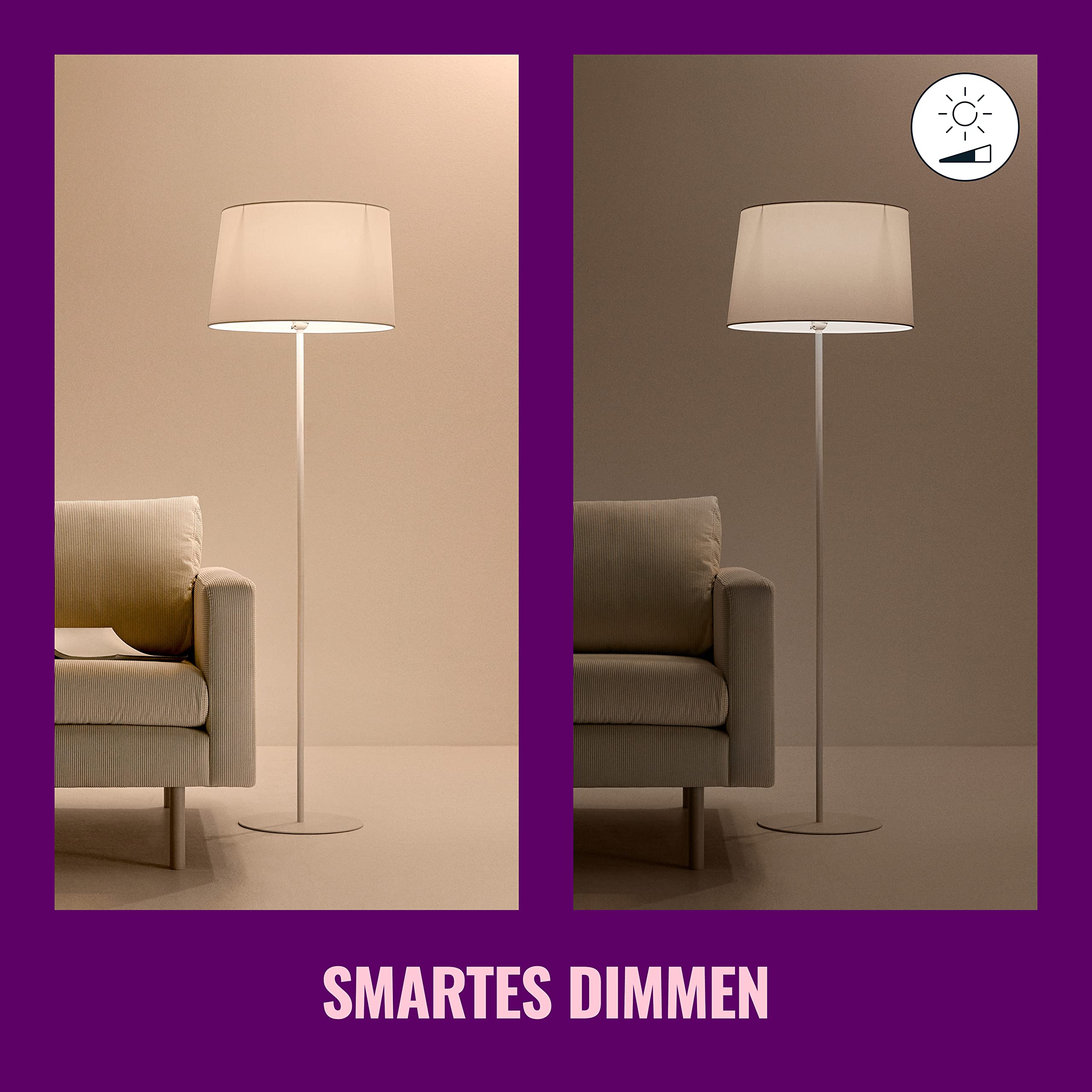 WiZ Tunable White and Color Lightbar Doppelpack (400 lm), RGB LED-Lightbar mit 16 Mio. Farben oder warm- bis kaltweißem dimmbarem Licht, smarte Lichtsteuerung über WLAN per Stimme/App, weiß, 2er Pack
