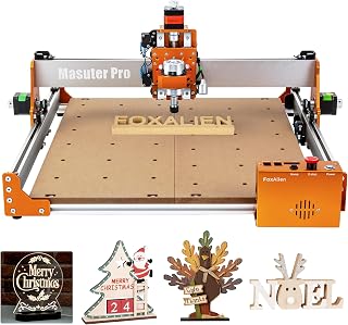 FoxAlien Masuter Pro 3-Axis CNC Router: Beginner Engraver with All-Metal Frame, Linear Rail Z-Axis for Wood Acrylic MDF Carving
