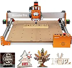 FoxAlien Máquina Roteadora Masuter Pro Cnc, Fresadora de 3 Eixos Atualizada, Fresadora de Metal para Madeira, Acrílico, Mdf, Corte de Escultura Em Nylon